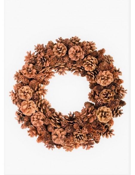 Weihnachtsdeko Zapfenkranz - Silvanus - Natur 36 cm Ø 