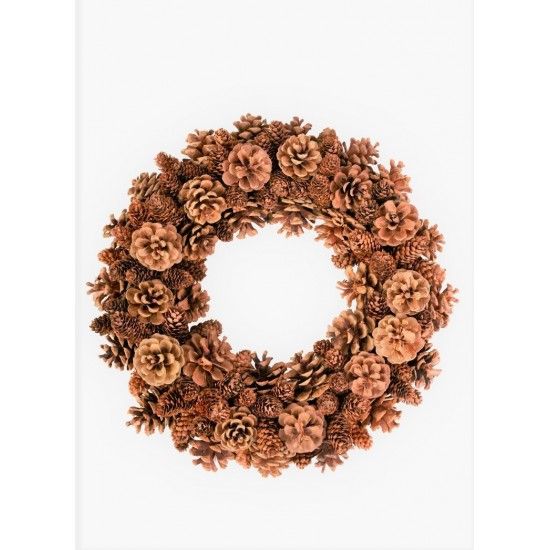 Weihnachtsdeko Zapfenkranz - Silvanus - Natur 36 cm Ø 