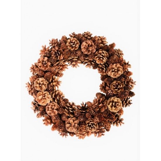 Weihnachtsdeko Zapfenkranz - Silvanus - Natur 46 cm 