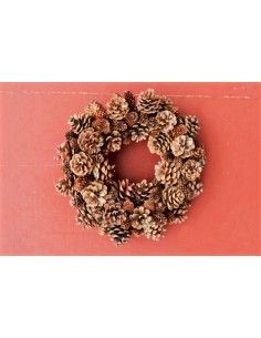 Weihnachtsdeko Zapfenkranz - Silvanus - Natur 36 cm Ø  2