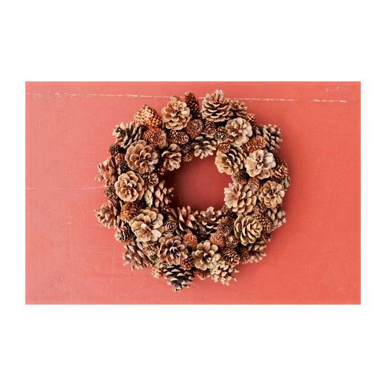 Weihnachtsdeko Zapfenkranz - Silvanus - Natur 36 cm Ø 