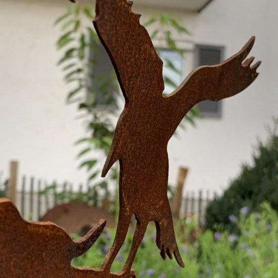 Herbstdeko XL Deko Vogelscheuche 80 cm groß Diese Vogelscheuche ist mit einer Körpergröße von 80 cm Höhe ein richtig großes Deko