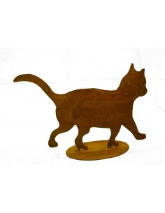 Rost Katzenkind "tapsend" Deko Katzen und Mäuse Größe ca. 25 x 20 cm. mit Bodenplatte.