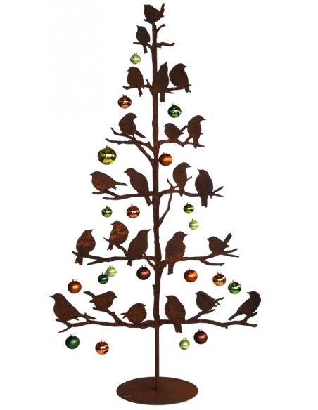 Vogel Deko Deko Baum Metall mit Vögeln - 120 cm hoch 
Höhe 120 cm
hinten mit einem Rohr für Eisenstange oder Platte
