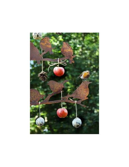Vogel Deko Deko Baum Metall mit Vögeln - 120 cm hoch 
Höhe 120 cm
hinten mit einem Rohr für Eisenstange oder Platte
