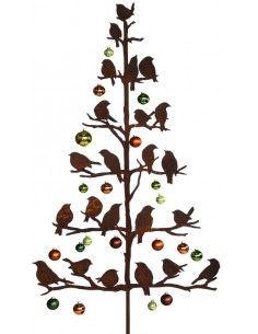 Vogel Deko Deko Baum Metall mit Vögeln - 120 cm hoch 
Höhe 120 cm
hinten mit einem Rohr für Eisenstange oder Platte
