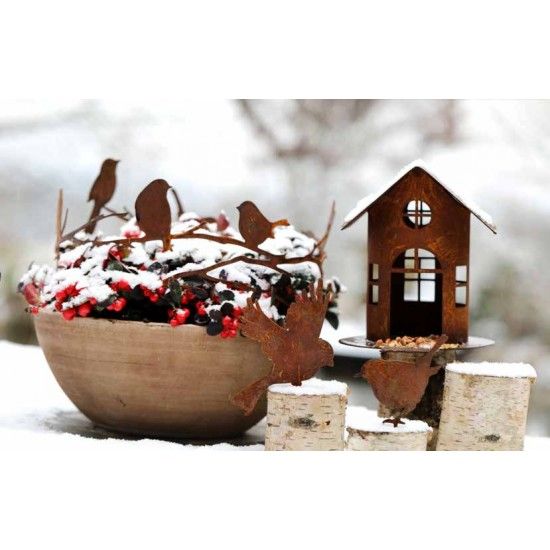 Weihnachtsdeko Vögel auf Astring zum Hängen und Stellen - Durchmesser 35 cm Durchmesser 35 cm
Höhe 20 cm
