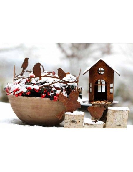 Weihnachtsdeko Vögel auf Astring zum Hängen und Stellen - Durchmesser 35 cm Durchmesser 35 cm
Höhe 20 cm
