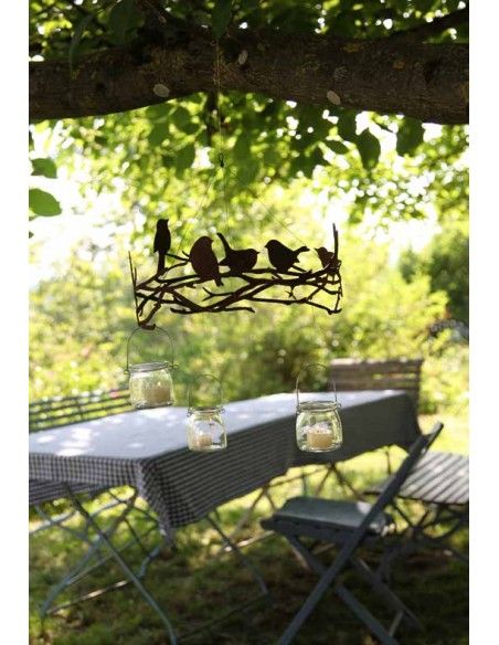 Weihnachtsdeko Vögel auf Astring zum Hängen und Stellen - Durchmesser 35 cm Durchmesser 35 cm
Höhe 20 cm
