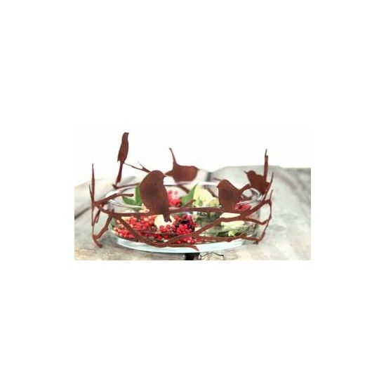 Weihnachtsdeko Vögel auf Astring zum Hängen und Stellen - Durchmesser 35 cm Durchmesser 35 cm
Höhe 20 cm
