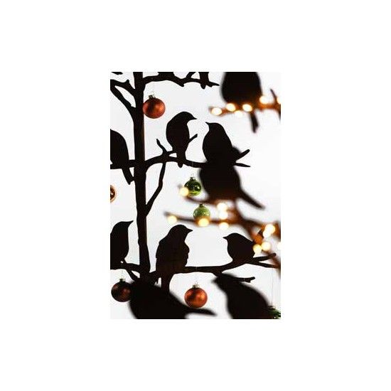 Vogel Deko Vogelbaum mit stizenden Vögelchen auf Ästen 165 cm hoch Höhe 165