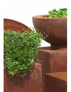 Edelrost Podest  65 cm hoch,  2