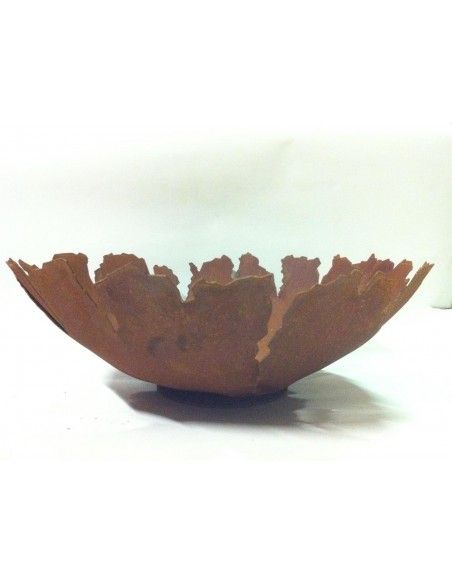 Pflanzgefäße + Schalen + Kronen Dekoschale mit Rissen auf Platte 35 cm Durchmesser Außergewöhnliche Dekoschale die Du bepflanzen