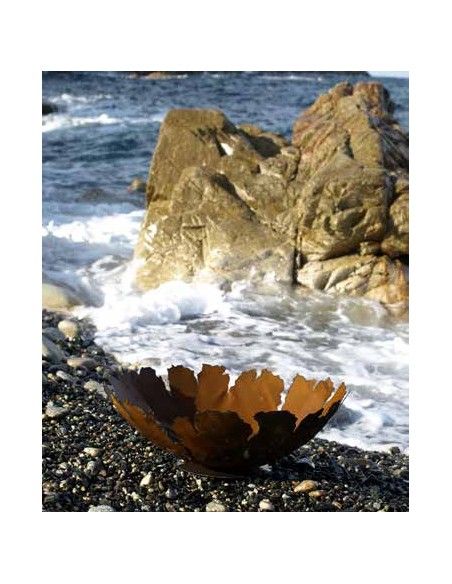 Pflanzgefäße + Schalen + Kronen Dekoschale mit Rissen auf Platte 35 cm Durchmesser Außergewöhnliche Dekoschale die Du bepflanzen