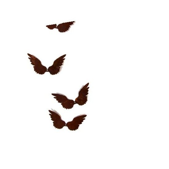 Mit Engelsflügel basteln und Holzengel selber machen Flügel D1 breit nach Oben mit Loch zum Einarbeiten, Höhe 12 cm - klein 
En