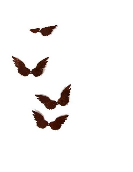 Mit Engelsflügel basteln und Holzengel selber machen Flügel D1 breit nach Oben mit Loch zum Einarbeiten, Höhe 12 cm - klein 
En