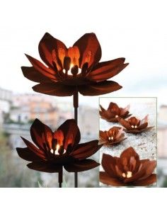 Rost Blume Fleur auf Stab 100cm 2