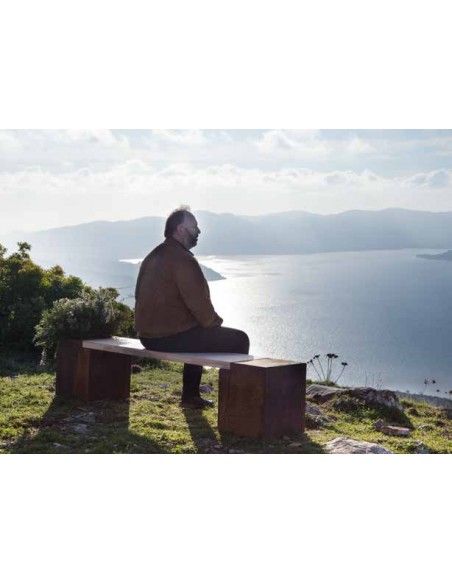 Möbel Outdoor in Edelrost Seite für Sitzbank mit Topföffnung -  Tiefe 40 cm 
Tolle Seitenelemente für den Selbstbau einer Bank 