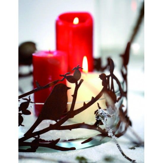 Vogel Deko Vogelring mit Ästen und Beeren Ø 30 cm - Deko Ring für Glasschalen Ø 30 cm
Höhe 15 cm