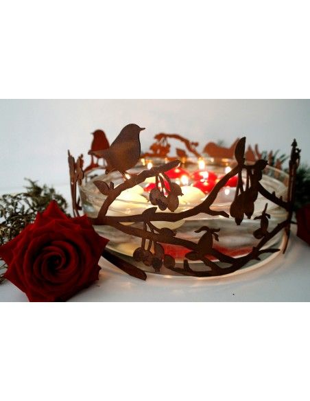 Vogel Deko Vogelring mit Ästen und Beeren Ø 30 cm - Deko Ring für Glasschalen Ø 30 cm
Höhe 15 cm
 Vogel Deko Vogelring mit Ästen und Beeren Ø 30 cm - Deko Ring für Glasschalen Ø 30 cm
Höhe 15 cm