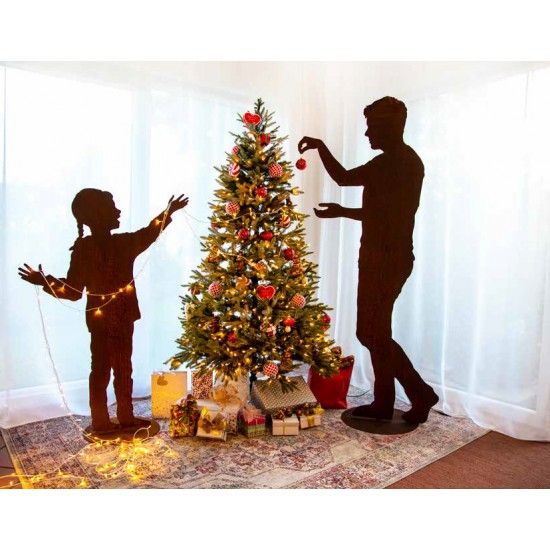 Gartendeko Rost Schmückendes Mädel auf Platte - Nicki - Höhe 128 cm Diese lebensgroße Figur "Nicki" auf Platte in Edelrost fällt