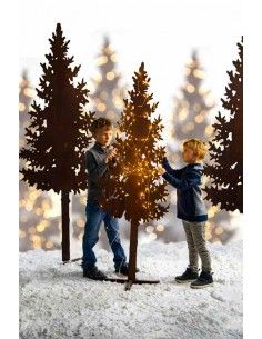 Weihnachtsdeko Nordmanntanne schmal - mit Metallrohr für Stab - Höhe 160 cm - klein Diese "Nordmanntanne schmal" ist die kleiner 2