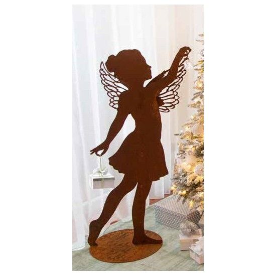 Weihnachtsdeko Schmückender Engel auf Platte - Tina - Höhe 122 cm Dieser schmückende Engel ist gerade zur Weihnachtszeit ein ech