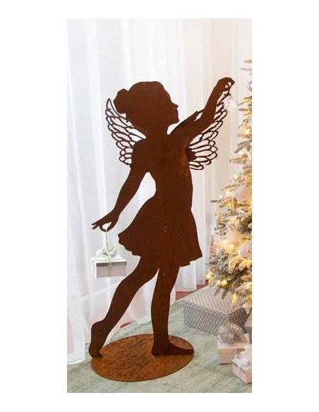 Weihnachtsdeko Schmückender Engel auf Platte - Tina - Höhe 122 cm Dieser schmückende Engel ist gerade zur Weihnachtszeit ein ech