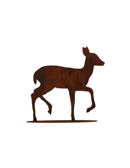 Gartendeko Rost Gehendes Reh auf Platte, Höhe 93 cm, Breite 91 cm - groß 
Gehendes Reh auf Platte - groß
Höhe 93 cm
Breite 91