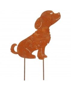 Tiere - Edelrost Tierfiguren Edelrost Welpe zum stecken - Höhe 30 x Länge 30 cm Dieser süße Welpe hat Stäbe auf der Rückseite an 2
