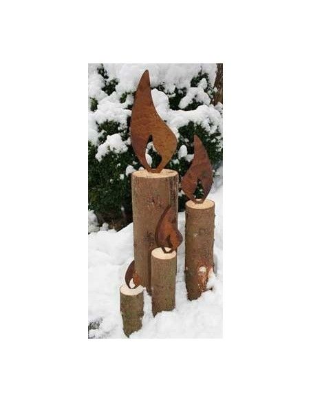 Weihnachtsdeko Rostflamme 25 cm - Edelrost Flamme 
Flamme aus Metall
Mit Dorn zum Einschlagen
Höhe ohne Dorn 25 cm
