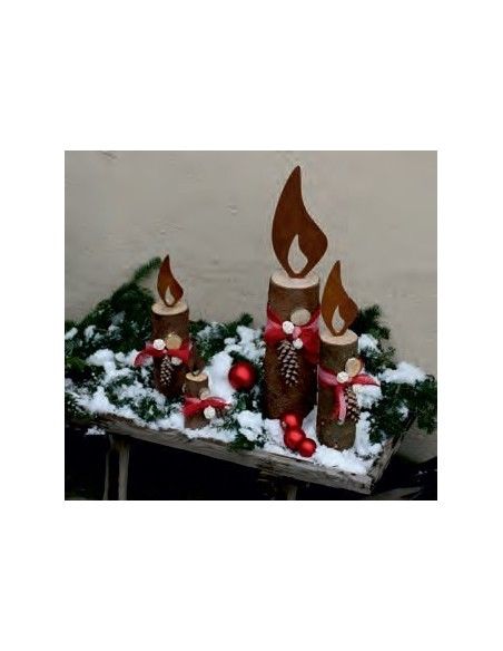 Weihnachtsdeko Rostflamme 25 cm - Edelrost Flamme 
Flamme aus Metall
Mit Dorn zum Einschlagen
Höhe ohne Dorn 25 cm

