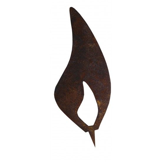 rostige Flammen Edelrost Flamme Höhe 10 cm - zum Holzkerzen basteln Edelrost Flamme Höhe 10 cm 

Flamme aus Metall mit Edelros