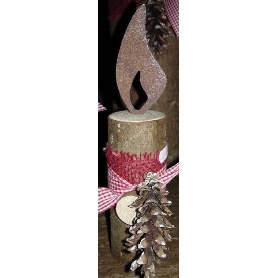 rostige Flammen Edelrost Flamme Höhe 10 cm - zum Holzkerzen basteln Edelrost Flamme Höhe 10 cm 

Flamme aus Metall mit Edelros