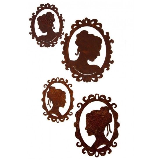 Menschen und Silhouetten Edelrost Camee klein - 18 cm- 2er Set Edelrost Camee (Scherenschnitt) nach nostalgischer Art
individue