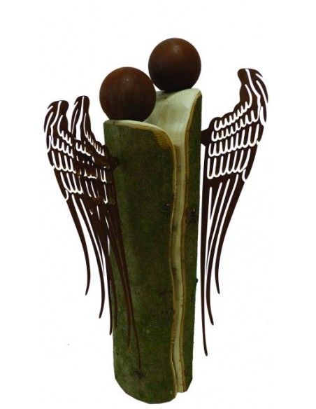 Engelfiguren kaufen und Engel Bastel-Ideen Deko Engelslügel - Amelie - zum Holzengel basteln - Höhe 20 cm Filigrane Edelrost Eng