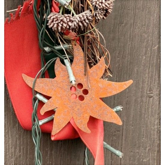 Allgäu Deko Mini Edelweiß zum Hängen 8 cm Maße 8 x 8 cm
