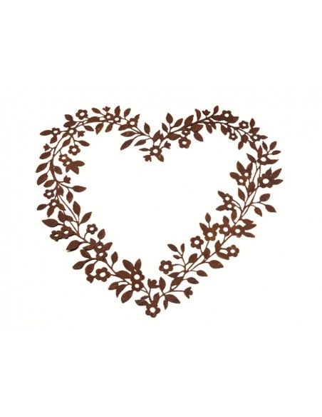 Herzige Dinge - Edelrost Dekoherzen Blütenherz - Fiori e foglie - klein - Herzmotiv Dieses "Blütenherz" ist eine schöne Deko für