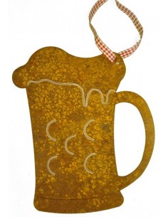 Herbstdeko Edelrost Bierkrug zum Hängen 25 cm hoch Maße 25 x 20 cm
inkl. Rot-Weißer Kordel zum Aufhängen
einseitg mit weißem Edd 2