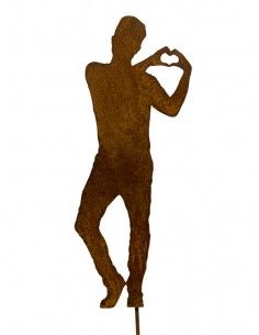 Start Hochzeitsfigur - Tom mit Herz 28 cm hoch als Stecker 
Höhe 28 cm
zzgl. kurzem Stecker ca. 15 cm