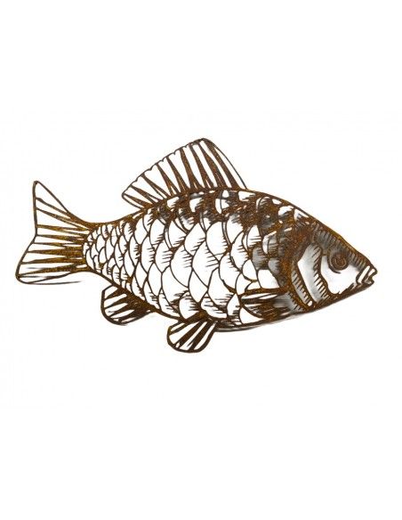 Maritime Deko Edelrost Wanddeko Fisch 'Karpfen'' zum Hängen - Wandbild maritim Die Edelrost 'Karpfen' ist eine wundersch&ouml;ne