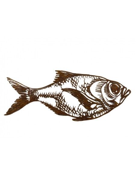 Maritime Deko Wanddeko Fisch aus Metall 'Dorade'  zum Hängen - maritimes Wandbild Der Edelrost 'Dorade' ist eine wundersch&ouml;