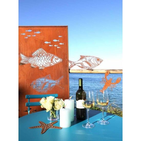 Maritime Deko Wanddeko Fisch aus Metall 'Dorade'  zum Hängen - maritimes Wandbild Der Edelrost 'Dorade' ist eine wundersch&ouml;