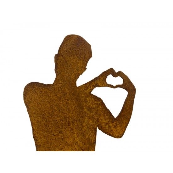 Start Figur - Tom Hände formen ein Herz - auf Standplatte - Höhe 28 cm Kleiner Tom mit - Herz - auf Platte
