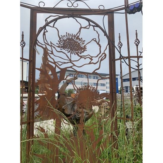 Sichtschutzwände und Paravents Anemonenparavent mit Umrandung Höhe 200 cm - Breite 100 cm 
Ausgefallener 2 m hoher Sichtschutz 