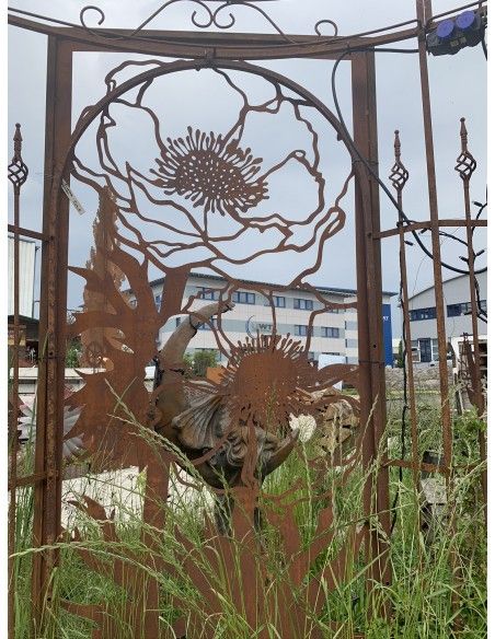 Sichtschutzwände und Paravents Anemonenparavent mit Umrandung Höhe 200 cm - Breite 100 cm 
Ausgefallener 2 m hoher Sichtschutz 