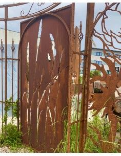 Sichtschutzwände und Paravents Metall Sichtschutzwand Gras - 2 Meter hoch - schlichte Variante 2 
Diese Gräser Sichtschutzwand  2