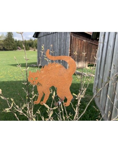 Katzenstecker Gartenstecker Deko Katze mit Buckel -  Höhe 24 cm 

Stablänge 24 cm
Figurenhöhe 15 cm
Figurenbreite 13 cm
mit