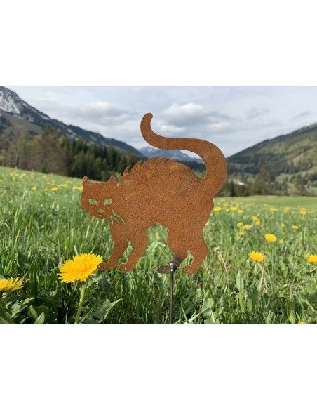 Katzenstecker Gartenstecker Deko Katze mit Buckel -  Höhe 24 cm 

Stablänge 24 cm
Figurenhöhe 15 cm
Figurenbreite 13 cm
mit