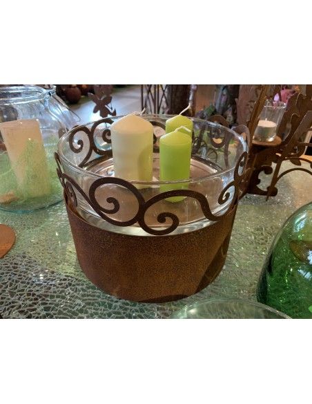 Ornamente, Curls und Geschwungenes Curly Minipodest , 20cm hoch 25 cm Ø  mit Ornament Ring oben Höhe 20cm
Durchmesser 25,5cm
o